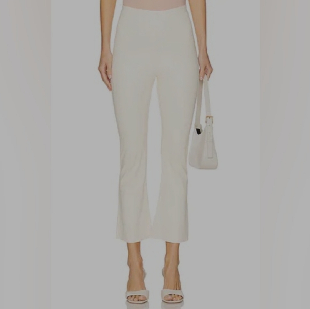 Rachel Zoe Cream Stretch Ankle Pants Sz. 10 Approx 16" Waist & 26" Inseam Euc